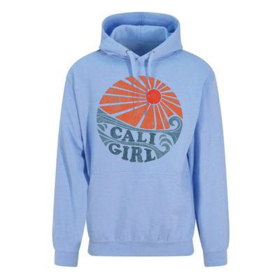 Vintage Cali Girl Retro Beach California Vacation Women Unisex Surf Hoodie