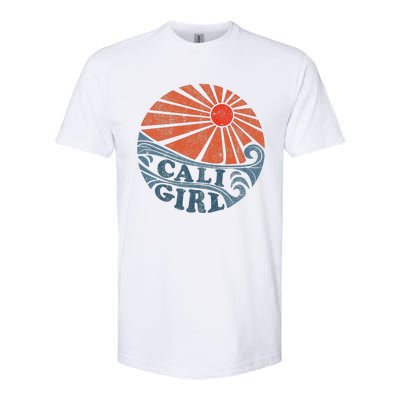 Vintage Cali Girl Retro Beach California Vacation Women Softstyle CVC T-Shirt