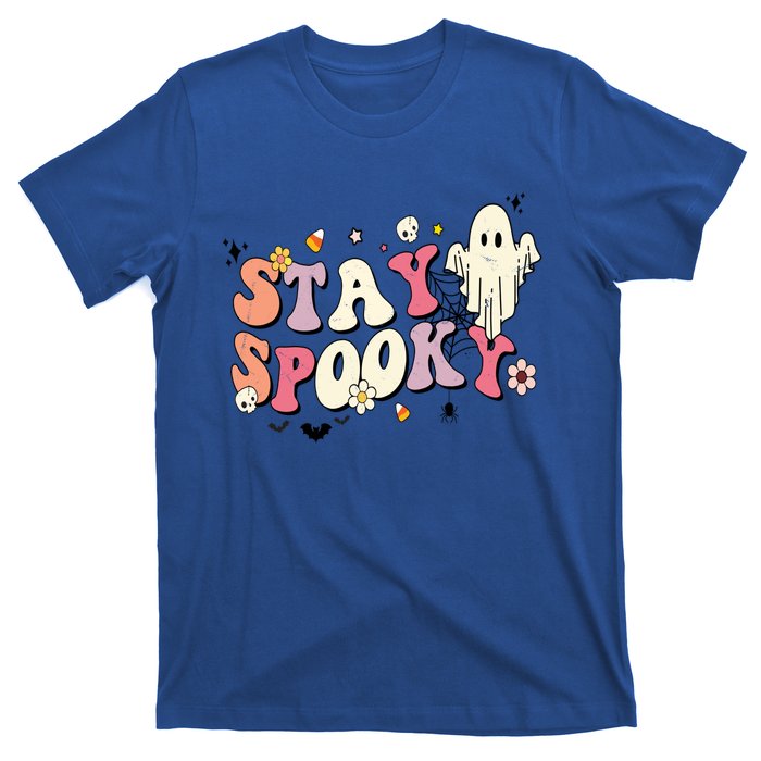 Vintage Cute Ghost Halloween Gift Retro Stay Spooky Party Gift T-Shirt