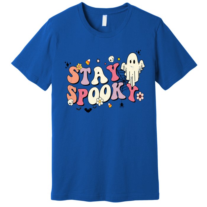 Vintage Cute Ghost Halloween Gift Retro Stay Spooky Party Gift Premium T-Shirt