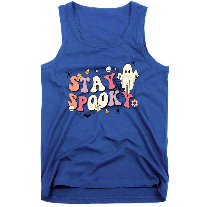 Vintage Cute Ghost Halloween Gift Retro Stay Spooky Party Gift Tank Top