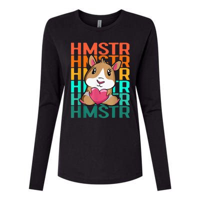 Vintage Cute Hamster Lover - Cute Guinea Pig Design Womens Cotton Relaxed Long Sleeve T-Shirt