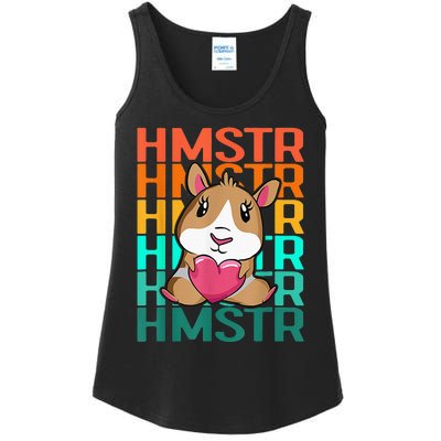 Vintage Cute Hamster Lover - Cute Guinea Pig Design Ladies Essential Tank