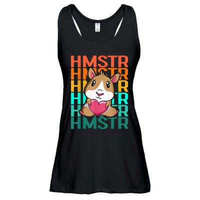 Vintage Cute Hamster Lover - Cute Guinea Pig Design Ladies Essential Flowy Tank