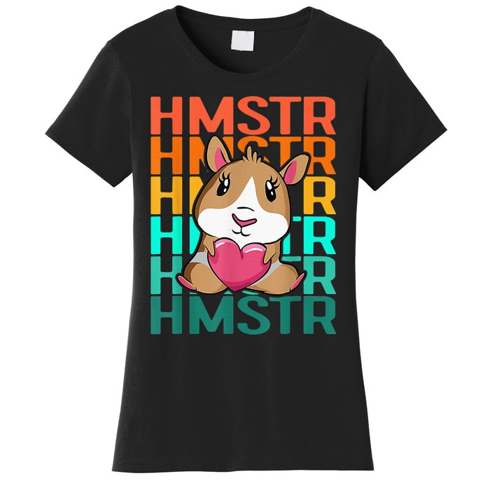 Vintage Cute Hamster Lover - Cute Guinea Pig Design Women's T-Shirt