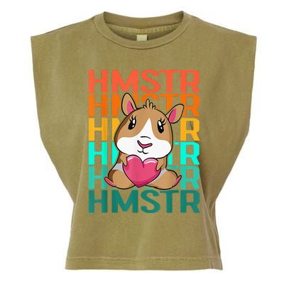 Vintage Cute Hamster Lover - Cute Guinea Pig Design Garment-Dyed Women's Muscle Tee