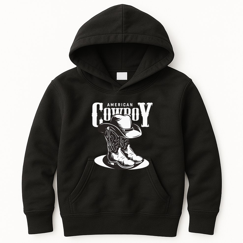 Vintage Cowboy Howdy Rodeo Western Vintage Country Southern Kids Hoodie