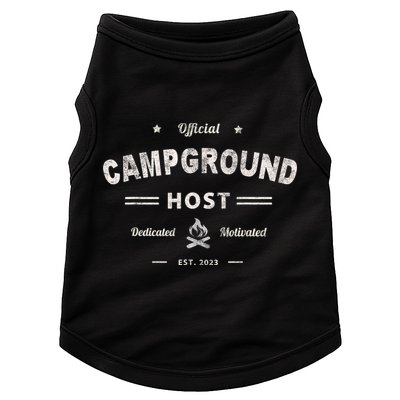 Vintage CAMPGROUND HOST Squad Summer Camp Campsite Staff Doggie Tank