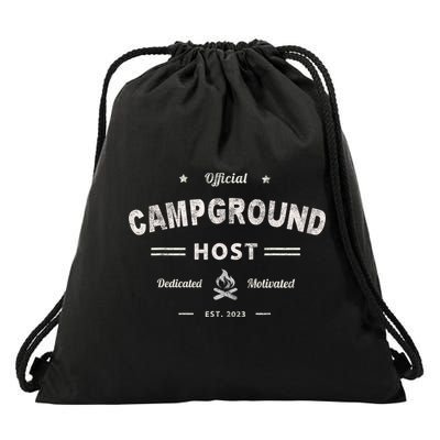 Vintage CAMPGROUND HOST Squad Summer Camp Campsite Staff Drawstring Bag