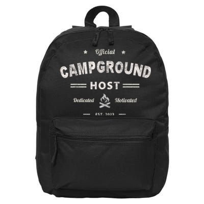 Vintage CAMPGROUND HOST Squad Summer Camp Campsite Staff 16 in Basic Backpack