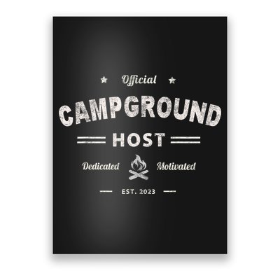 Vintage CAMPGROUND HOST Squad Summer Camp Campsite Staff Poster