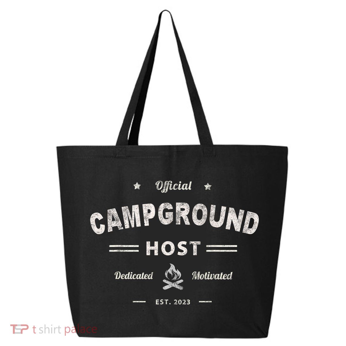 Vintage CAMPGROUND HOST Squad Summer Camp Campsite Staff 25L Jumbo Tote