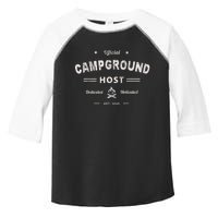 Vintage CAMPGROUND HOST Squad Summer Camp Campsite Staff Toddler Fine Jersey T-Shirt