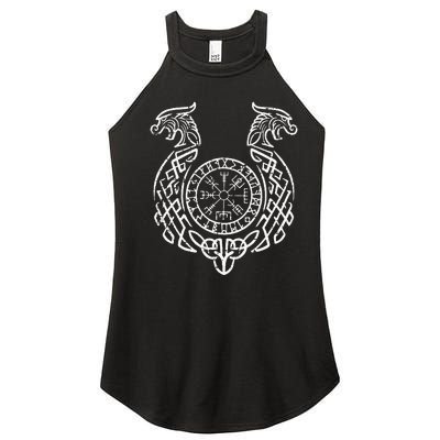 Viking Compass Helm Of Awe Norse Mythology Women’s Perfect Tri Rocker Tank