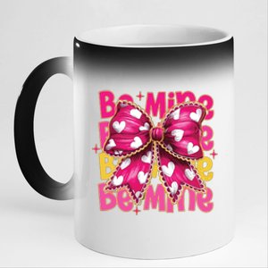 Valentine Coquette Heart Be Mine 11oz Black Color Changing Mug