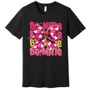 Valentine Coquette Heart Be Mine Premium T-Shirt