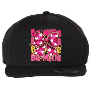 Valentine Coquette Heart Be Mine Wool Snapback Cap