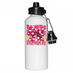 Valentine Coquette Heart Be Mine Aluminum Water Bottle