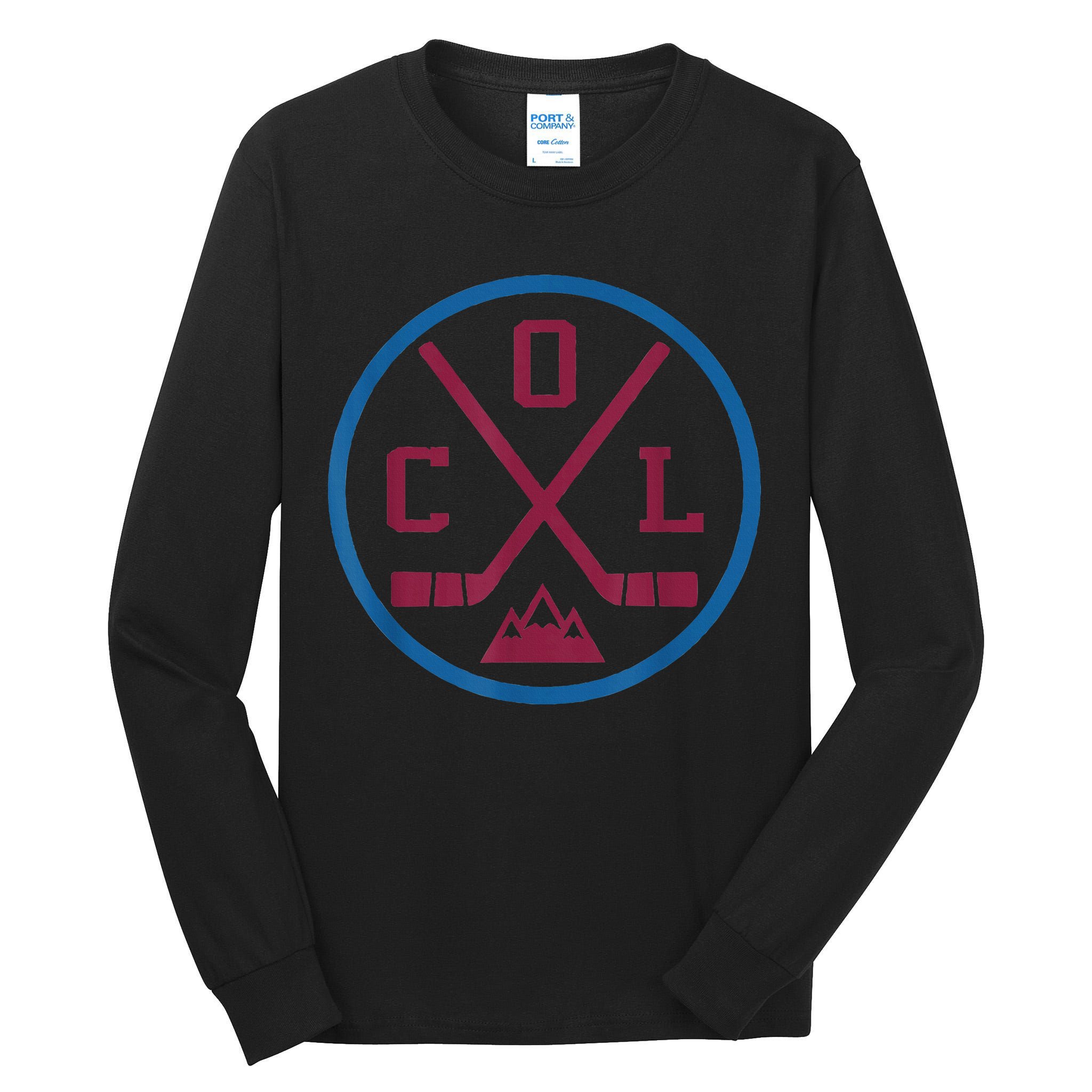 Vintage Colorado Hockey Emblem Col Tall Long Sleeve T-Shirt