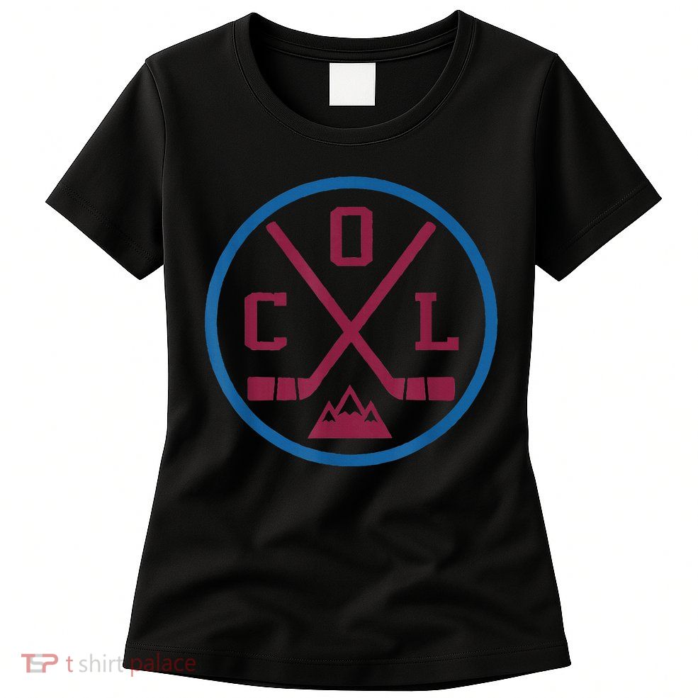 Vintage Colorado Hockey Emblem Col Womens T-Shirt