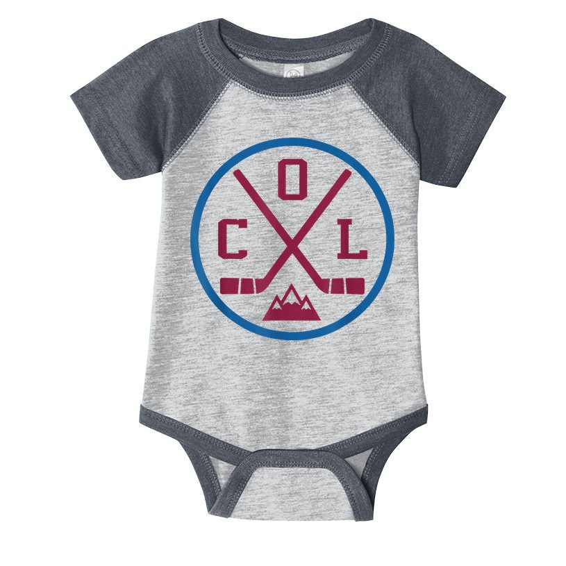 Vintage Colorado Hockey Emblem Col Infant Baby Jersey Bodysuit