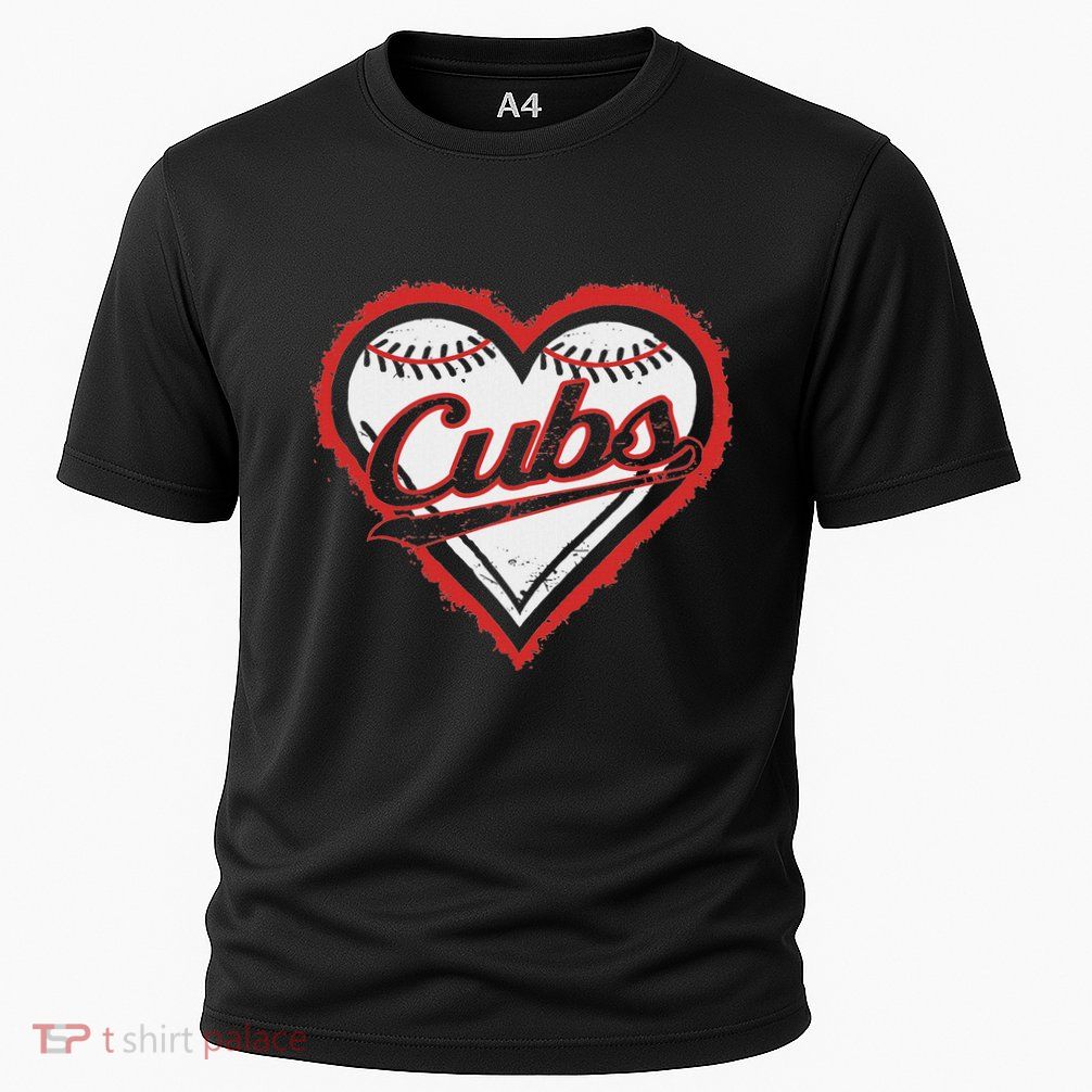 Vintage Cubs Heart Throwback Retro Classic Performance Shirt