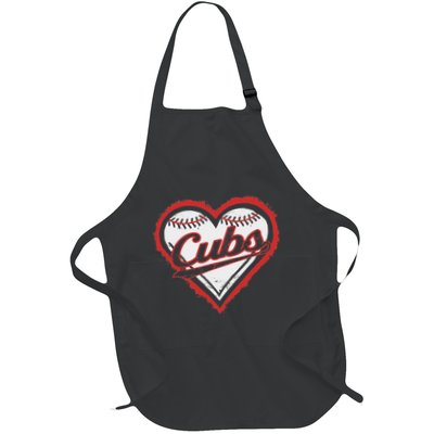 Vintage Cubs Heart Throwback Retro Classic Apron