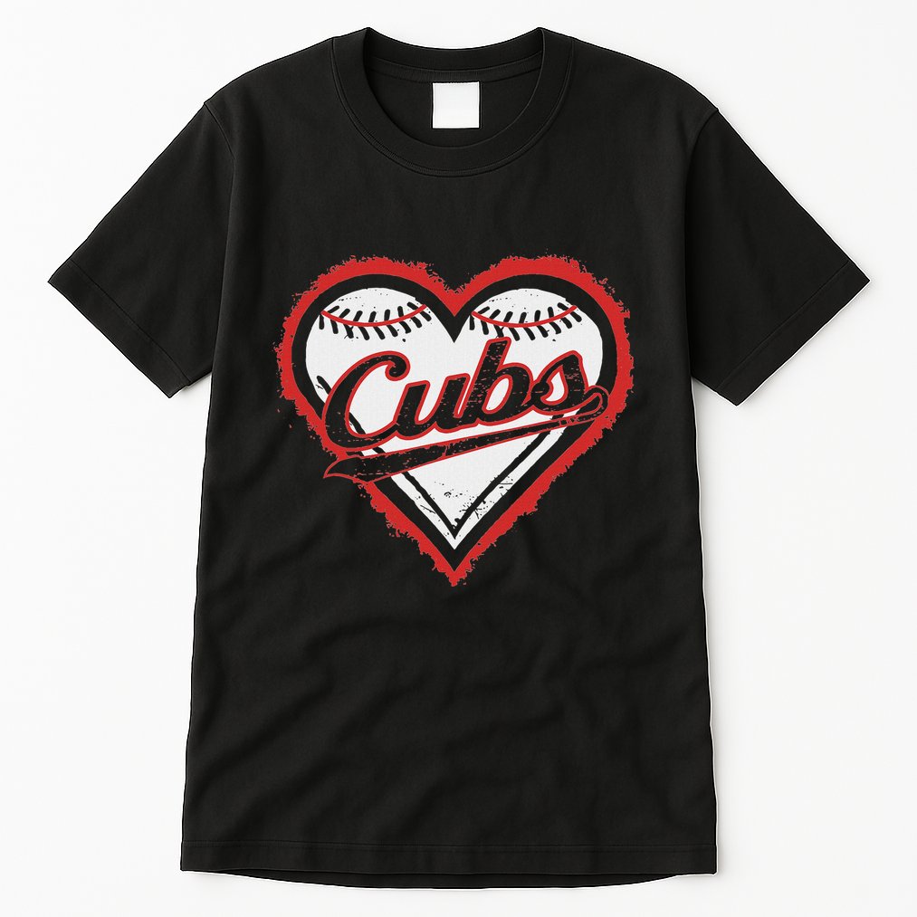 Vintage Cubs Heart Throwback Retro Classic Tall T-Shirt