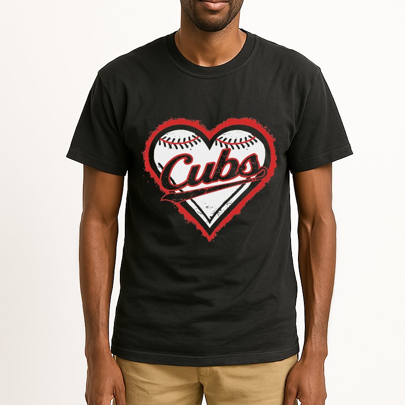 Vintage Cubs Heart Throwback Retro Classic Tall T-Shirt