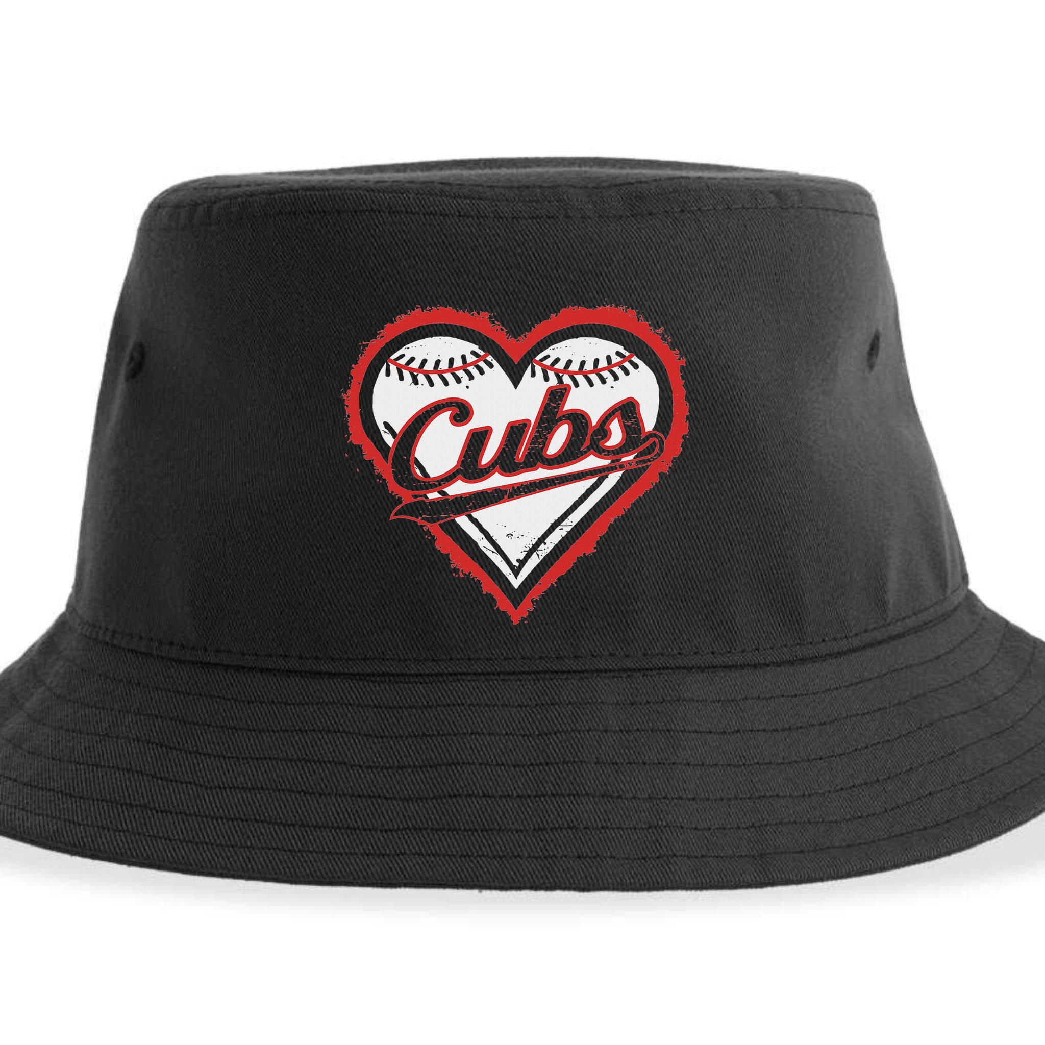 Vintage Cubs Heart Throwback Retro Classic Sustainable Bucket Hat