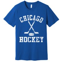 Vintage Chicago Hockey Cool Gift Premium T-Shirt