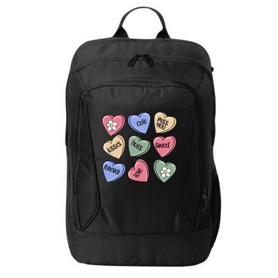 Valentine Candy Hearts Cute Gift City Backpack