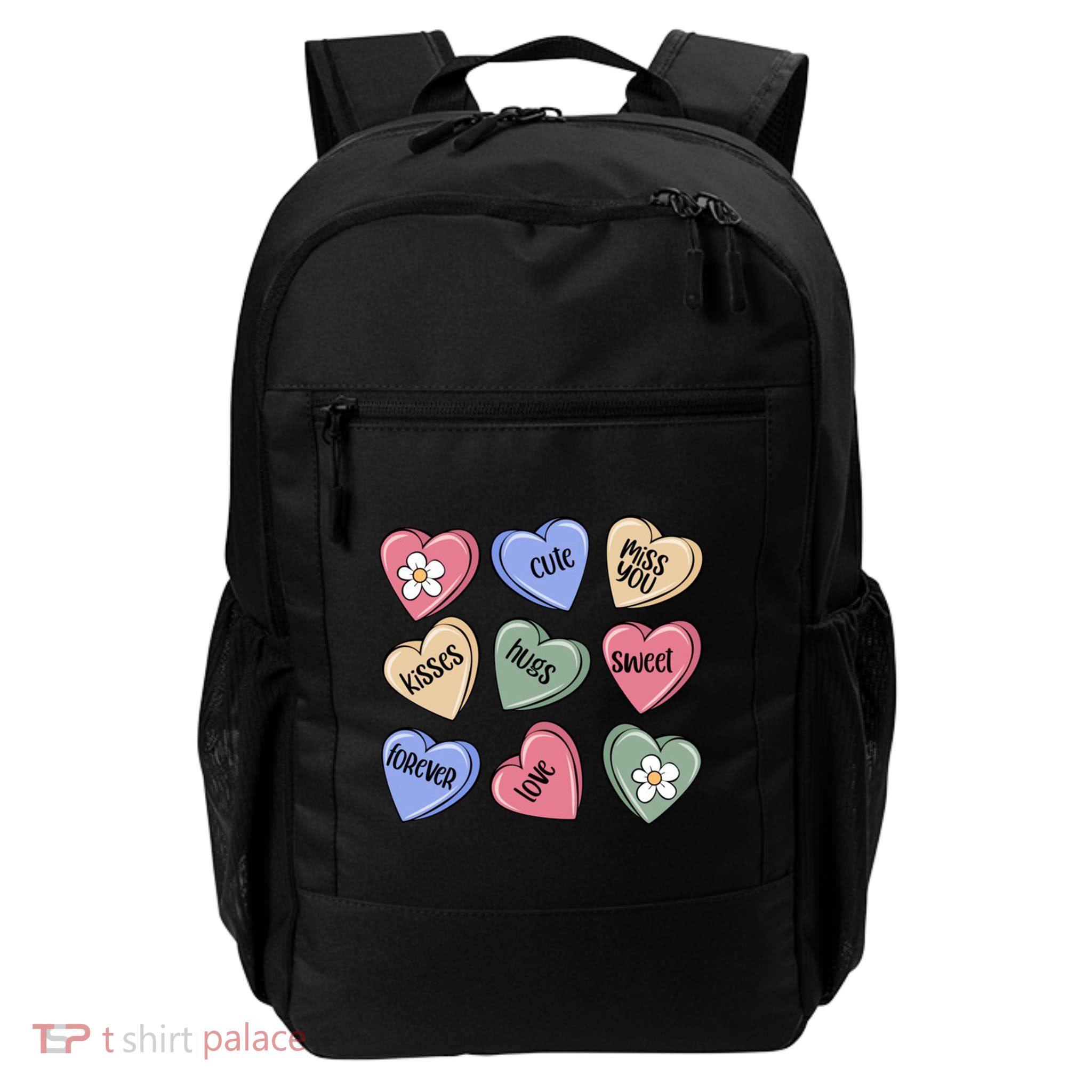 Valentine Candy Hearts Cute Gift Daily Commute Backpack