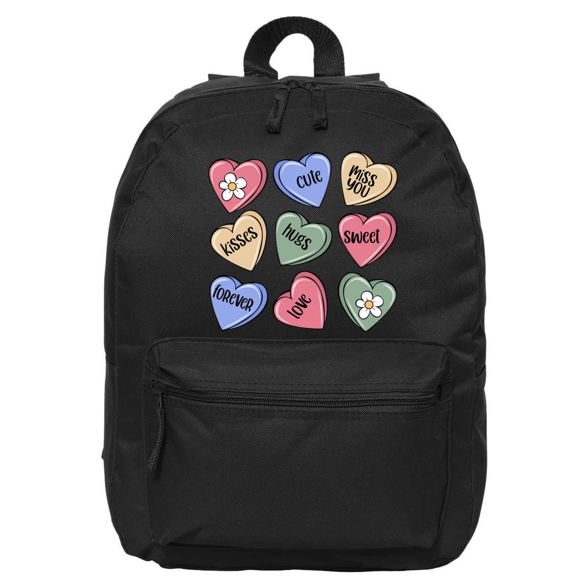 Valentine Candy Hearts Cute Gift 16 in Basic Backpack
