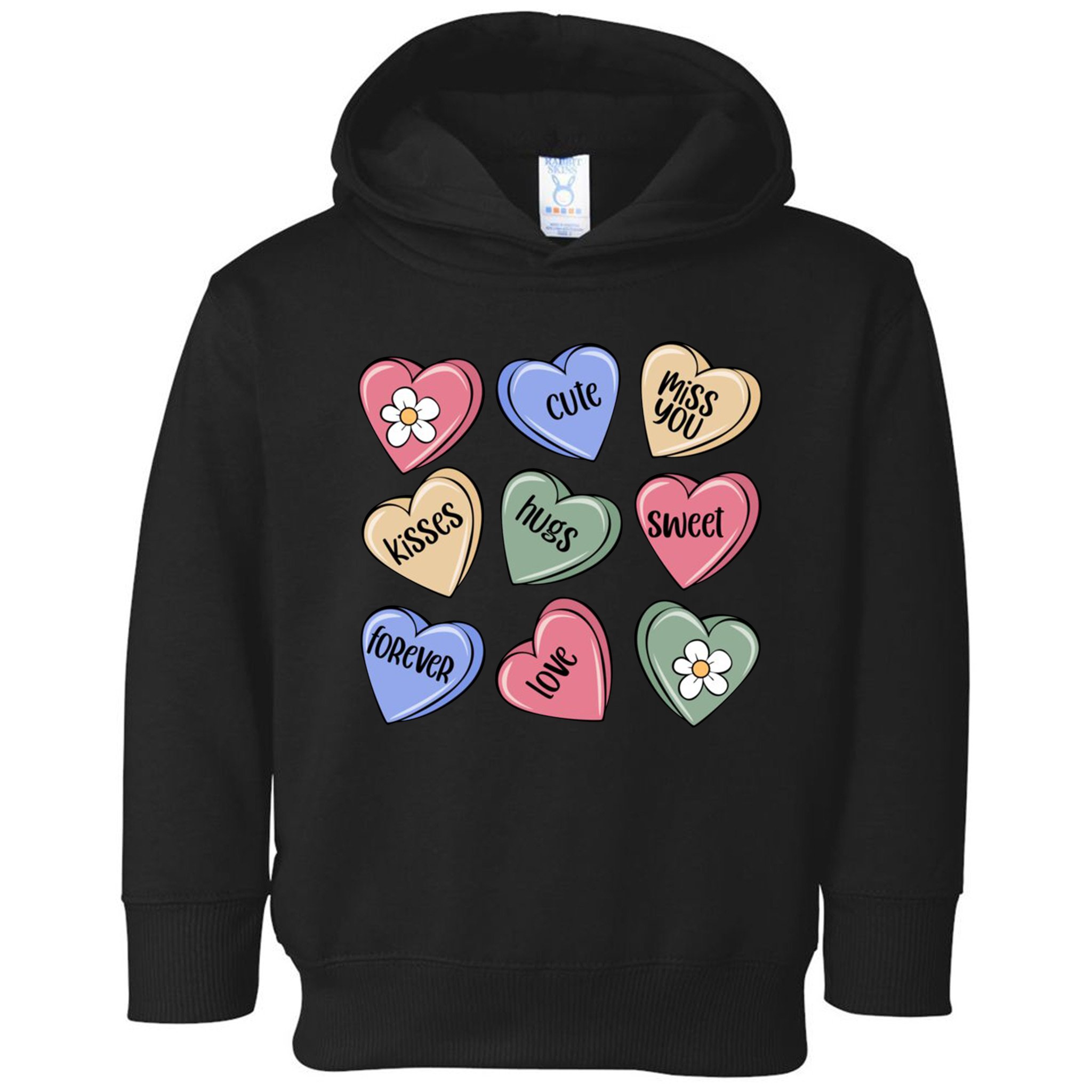 Valentine Candy Hearts Cute Gift Toddler Hoodie