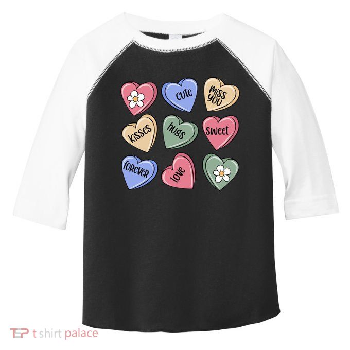 Valentine Candy Hearts Cute Gift Toddler Fine Jersey T-Shirt