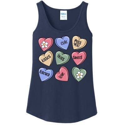 Valentine Candy Hearts Cute Gift Ladies Essential Tank