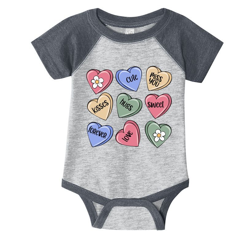 Valentine Candy Hearts Cute Gift Infant Baby Jersey Bodysuit