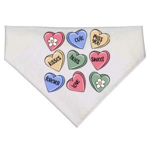 Valentine Candy Hearts Cute Gift USA-Made Doggie Bandana