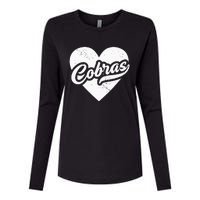 Vintage Cobras High School Spirit Go Cobras Love Womens Cotton Relaxed Long Sleeve T-Shirt