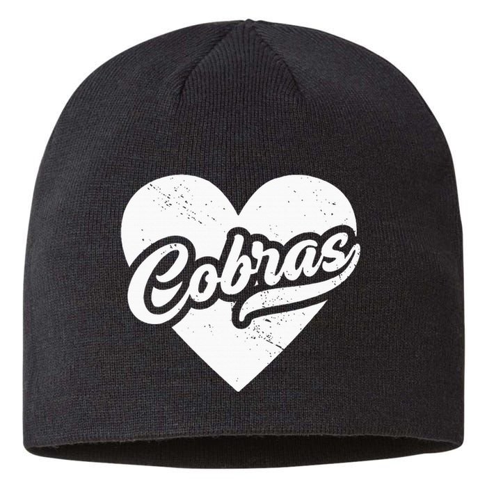 Vintage Cobras High School Spirit Go Cobras Love Sustainable Beanie