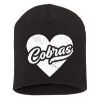 Vintage Cobras High School Spirit Go Cobras Love Short Acrylic Beanie