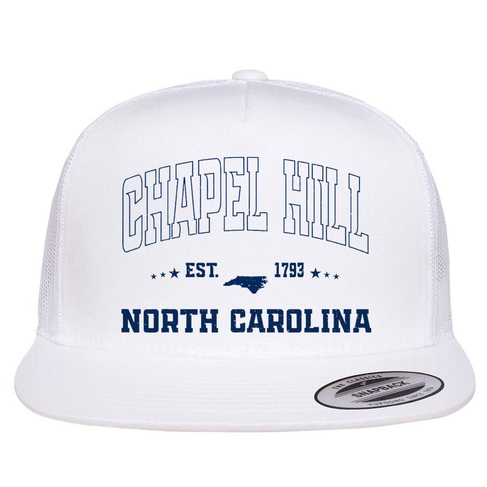Vintage Chapel Hill North Carolina Nc Sports Athletic Flat Bill Trucker Hat