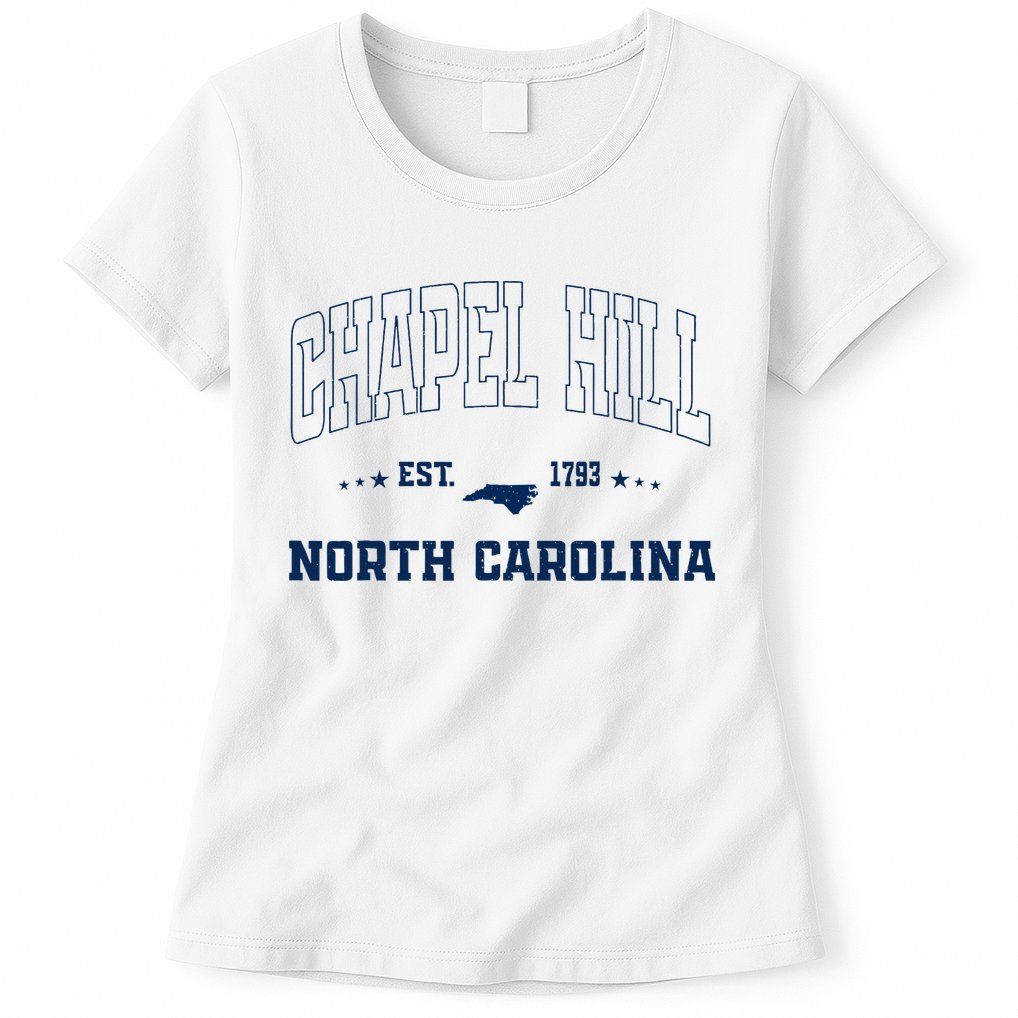 Vintage Chapel Hill North Carolina Nc Sports Athletic Womens T-Shirt