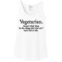 Vegetarian Cant Hunt Fish Funny Ladies Essential Tank