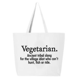 Vegetarian Cant Hunt Fish Funny 25L Jumbo Tote