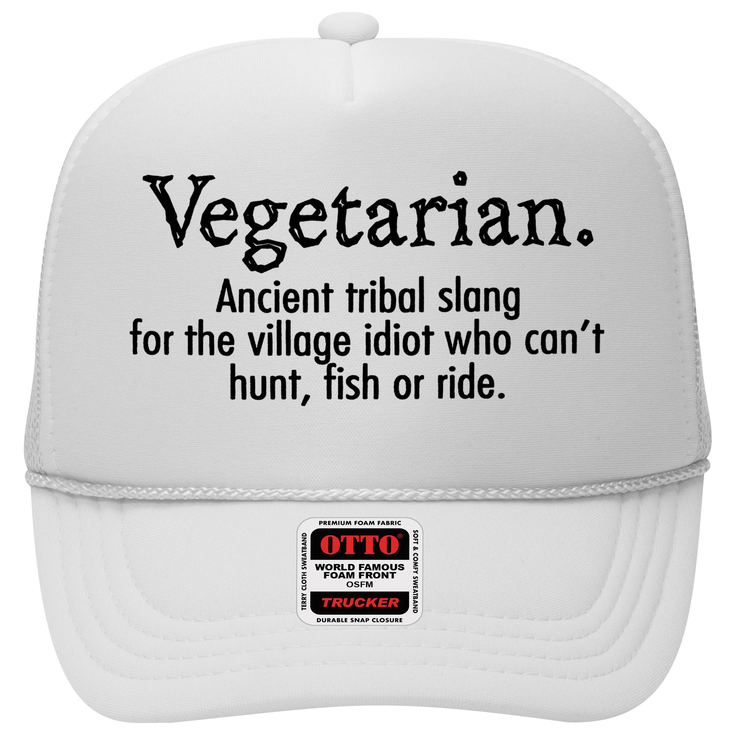 Vegetarian Cant Hunt Fish Funny Hat