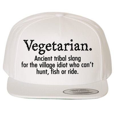 Vegetarian Cant Hunt Fish Funny Wool Snapback Cap