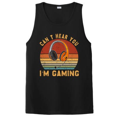 Vintage Can't Hear You I'm Gaming Lover Video Gamer Cute Gift PosiCharge Competitor Tank