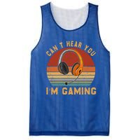 Vintage Can't Hear You I'm Gaming Lover Video Gamer Cute Gift Mesh Reversible Basketball Jersey Tank